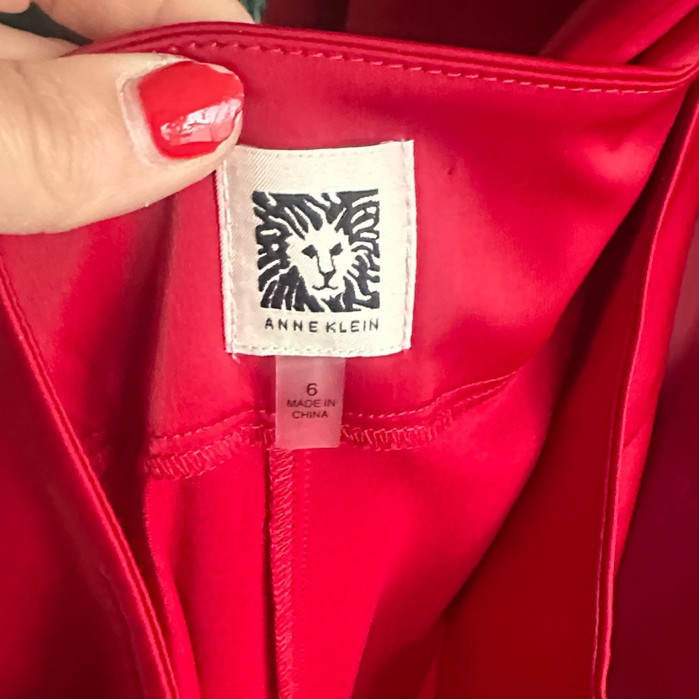 Anne Klein Red Women's Suit - Picture 3 of 7